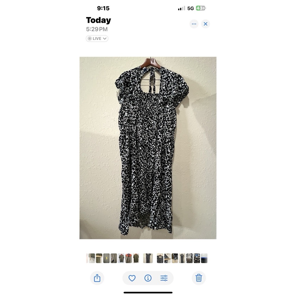 Old Navy Dress Mini Flutter Bloomcore Floral 4X Boho Prairie Vacation Beach - Picture 6 of 10